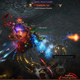 A screenshot of Diablo Immortal shows a large fight between warriors and a demon.